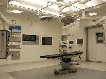 Modern hospital operation theatre with advanced equipment representing high standard medical care in Philippines for MBBS students, featuring latest technology and global healthcare facilities.