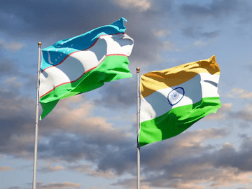 Uzbekistan and India flags representing MBBS in Uzbekistan for Indian students, highlighting affordable medical education, globally recognized universities, safe environment, and growing popularity for studying abroad.